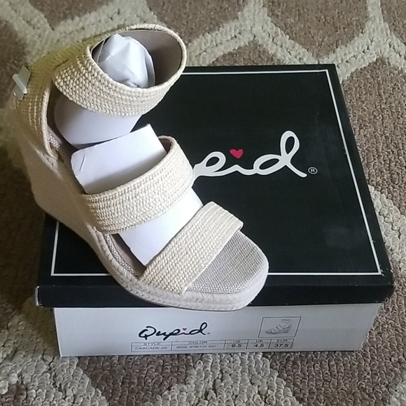 VIENNA ESPADRILLE WEDGES BEIGE - Picture 4 of 6